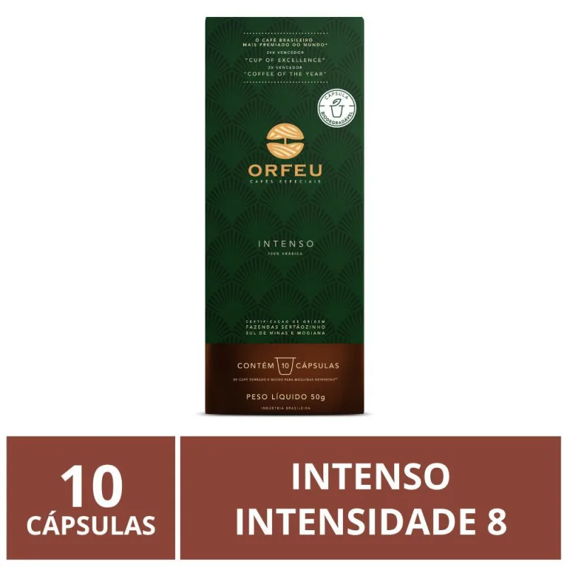 Cápsulas Orfeu Para Nespresso, Intenso - Não Informado