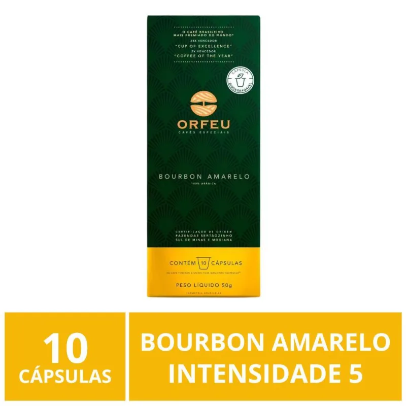 Cápsulas Orfeu Para Nespresso, Bourbon Amarelo - Não Informado - Mercearia
