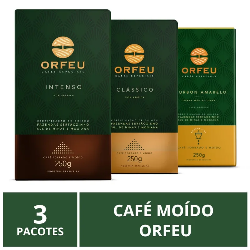 Café Moído, Orfeu, 3 Pacotes de 250g