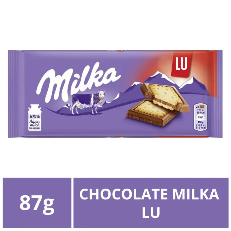 Chocolate Milka, Lu, Barra 87g