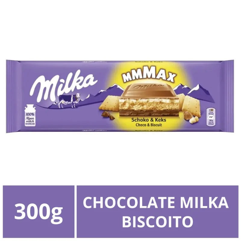Chocolate Milka, Biscoito, Barra 300g