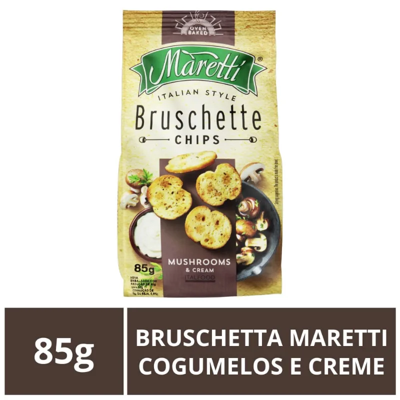 Bruschetta Italiana Maretti, Cogumelos e Creme, 85g