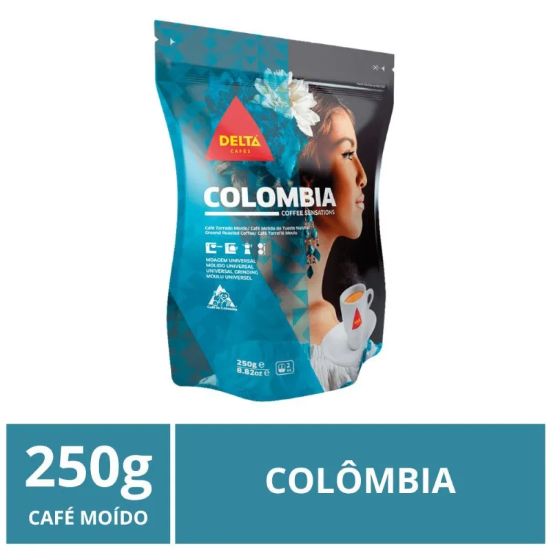Café Moído, Delta, Importado, Colombia, 250g - Não Informado - Mercearia