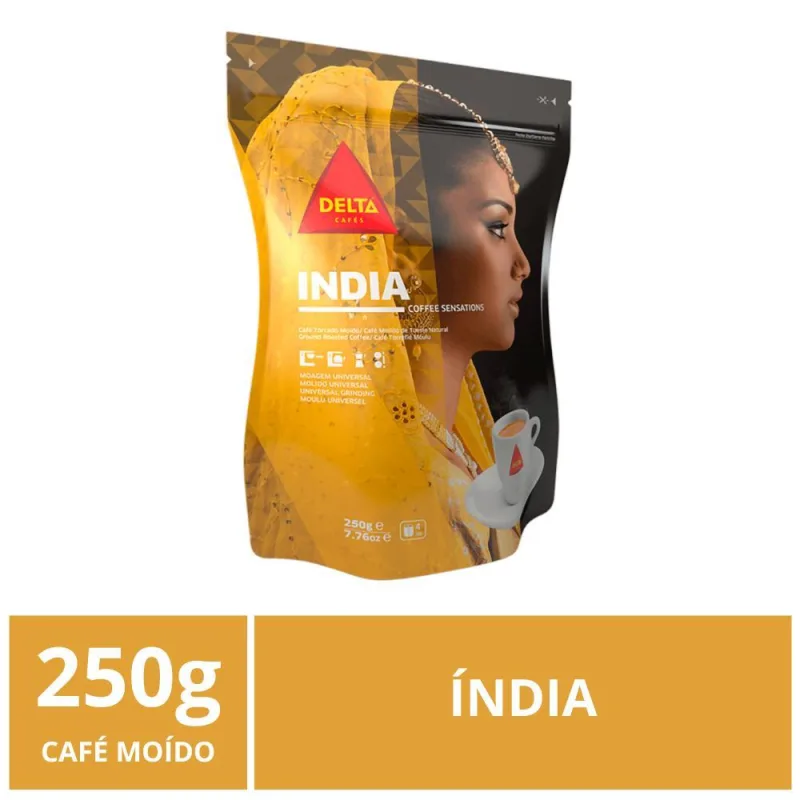 Café Moído, Delta, Importado, India, 250g - Não Informado - Mercearia