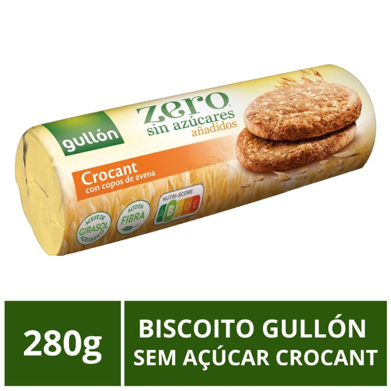 Biscoito Gullón Sem Açúcar, Crocant, 280g