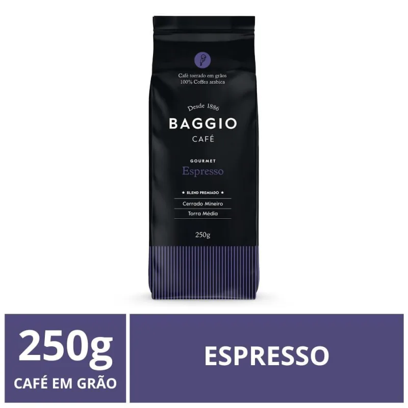 Café Em Grão, Baggio, 250g, Espresso - Não Informado
