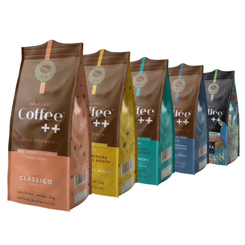 Café em Grão Torrado, Coffee Mais, 5 Pacotes de 250g
