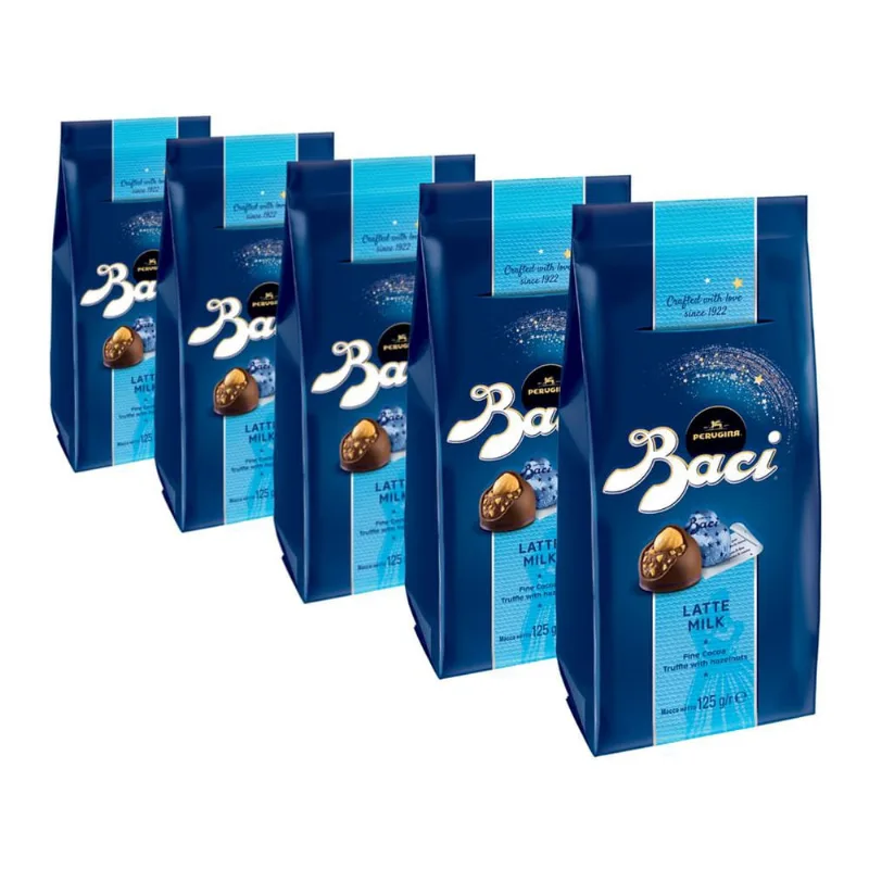 Chocolate Italiano Baci Perugina Bombom Leite 5 Caixas 125g