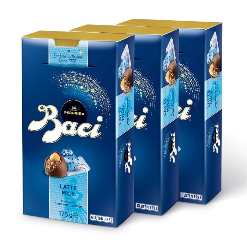 Chocolate Italiano Baci Perugina Bombom Leite 3 Caixas 175g