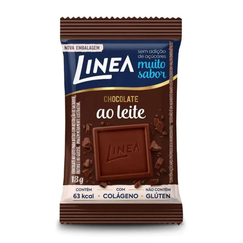 Chocolate Linea Diet Zero Açúcar ao Leite Barra 13g