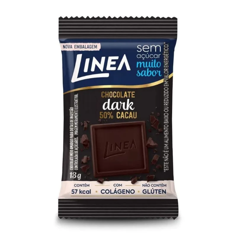 Chocolate Linea Diet Zero Açúcar Amargo 1 Barra 13g