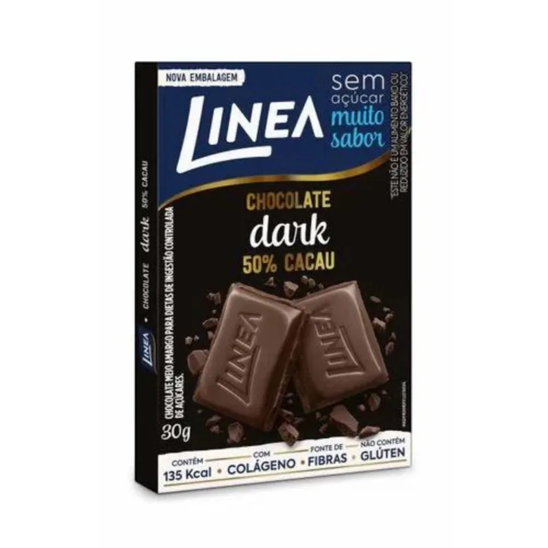 Chocolate Linea Diet Zero Açúcar Amargo 1 Barra 30g