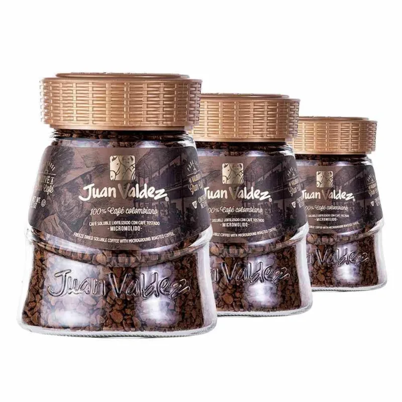 Café Juan Valdez Solúvel Colombiano Clássico 3 Potes De 95G