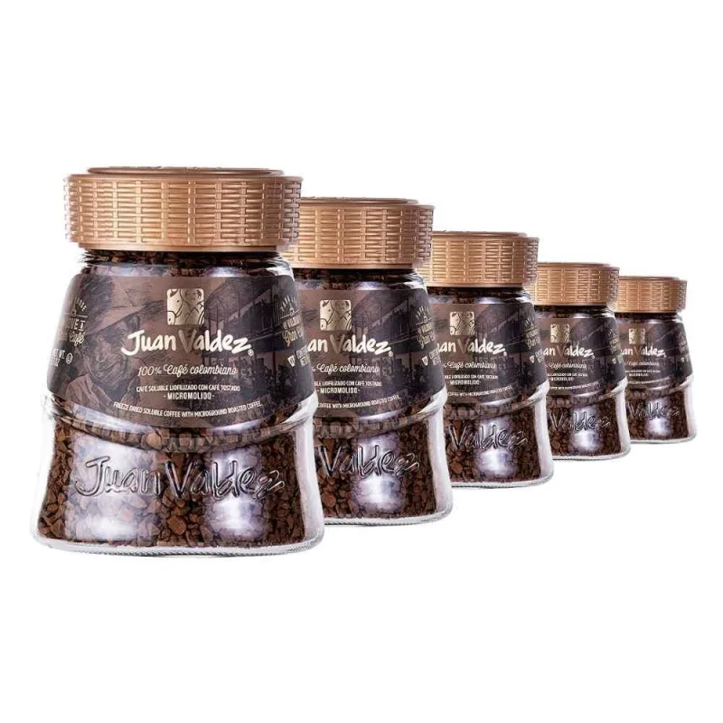 Café Juan Valdez Solúvel Colombiano Clássico 5 Potes De 95g - Não Informado - Mercearia