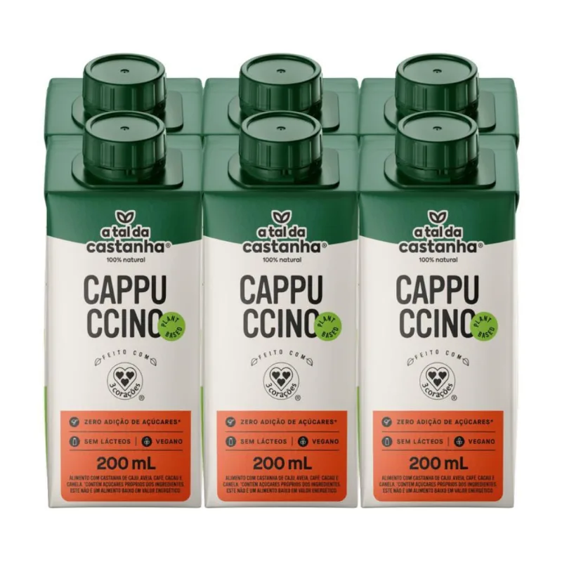 A Tal Da Castanha E 3 Corações Cappuccino 6 Caixas 200G