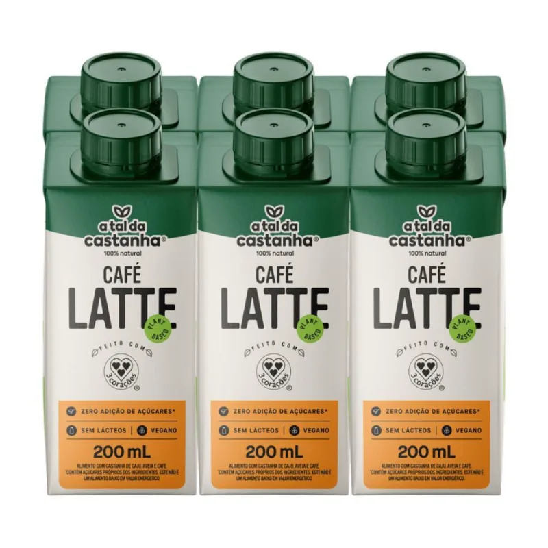 A Tal Da Castanha E 3 Corações, Café Latte, 6 Caixas 200G