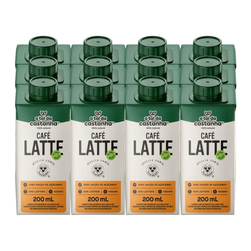 A Tal Da Castanha E 3 Corações, Café Latte, 12 Caixas 200G
