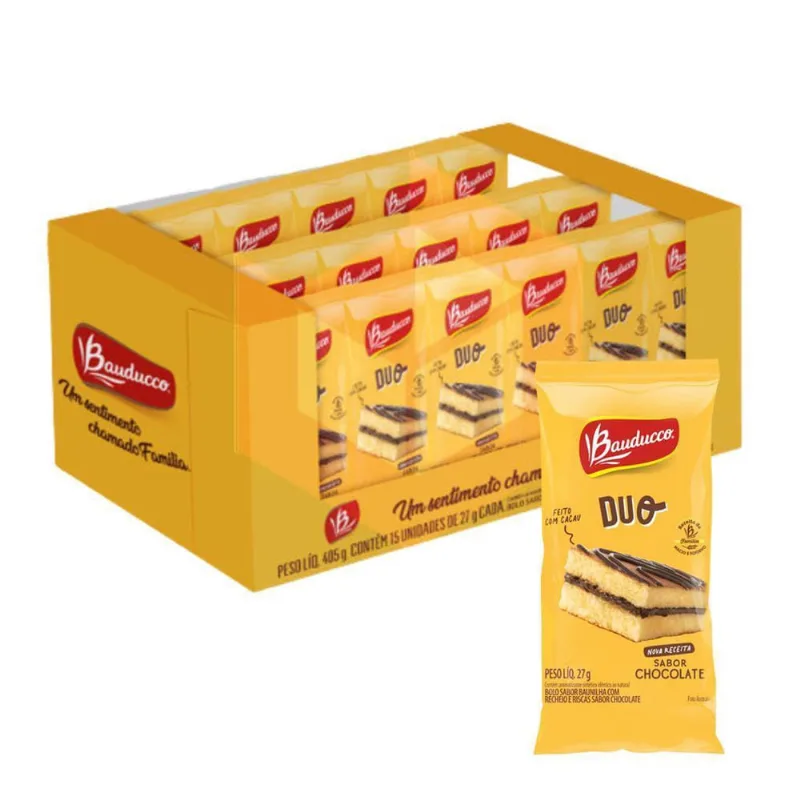 Bolinho Bauducco 15 Bolinhos Duo Chocolate 27G