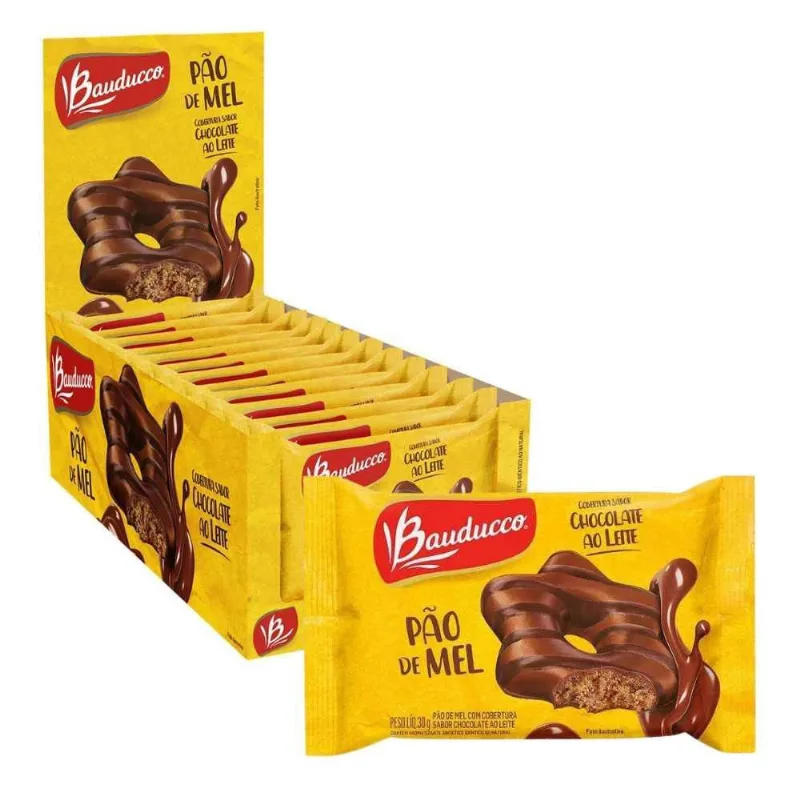 Pão De Mel Bauducco 14 Unidades De 30G Chocolate Ao Leite