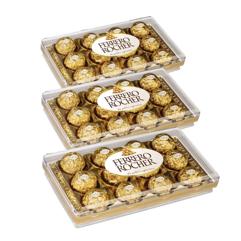 Chocolate Bombom Ferrero Rocher 3 Caixas de 12 Unidades