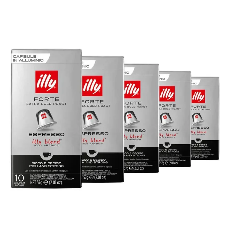 50 Cápsulas Para Nespresso, Forte, Café Italiano Illy