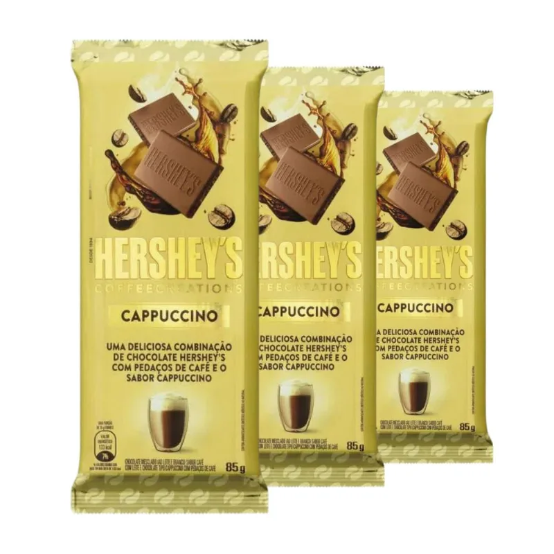 Chocolate Hersheys Café, Cappuccino, 3 Barras 85g