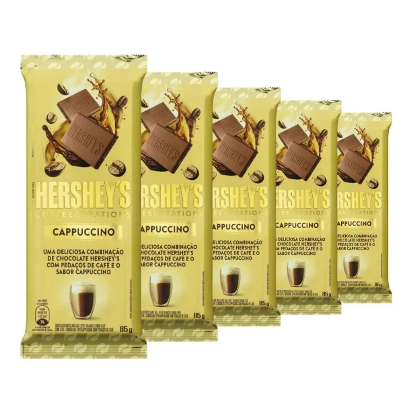 Chocolate Hersheys Café, Cappuccino, 5 Barras 85g