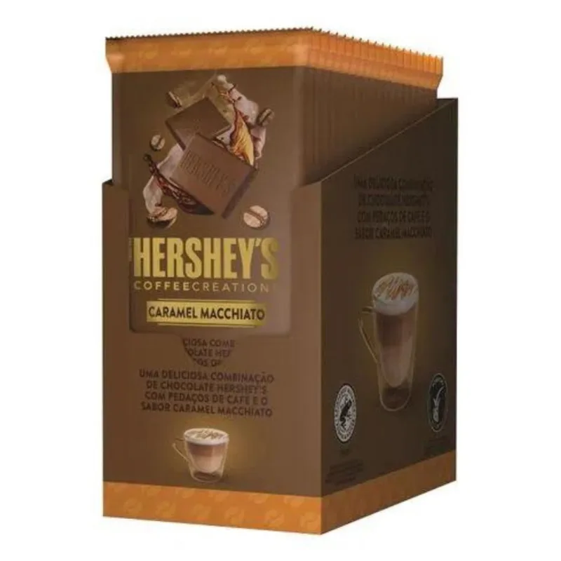 Chocolate Hersheys Café, Macchiato, Caixa com 12 Barras 85g