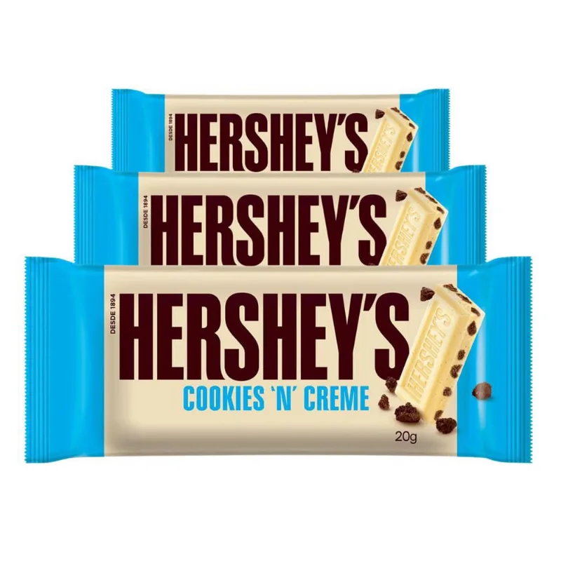 Chocolate Hersheys Cookies N Creme, 3 Barras 20g