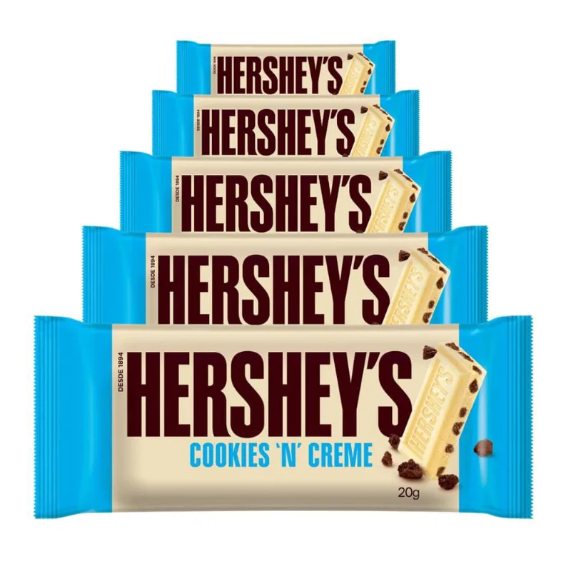 Chocolate Hersheys Cookies N Creme, 5 Barras 20g