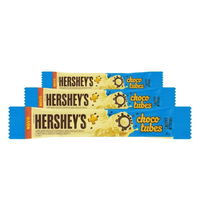 Chocolate Hersheys 3 Unidades 25G Chocotubes Cookies N Creme