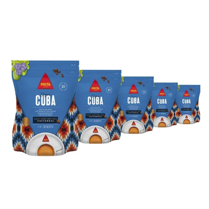Café Moído Importado, 5 Pacotes De 250g, Delta, Cuba - Não Informado - Mercearia