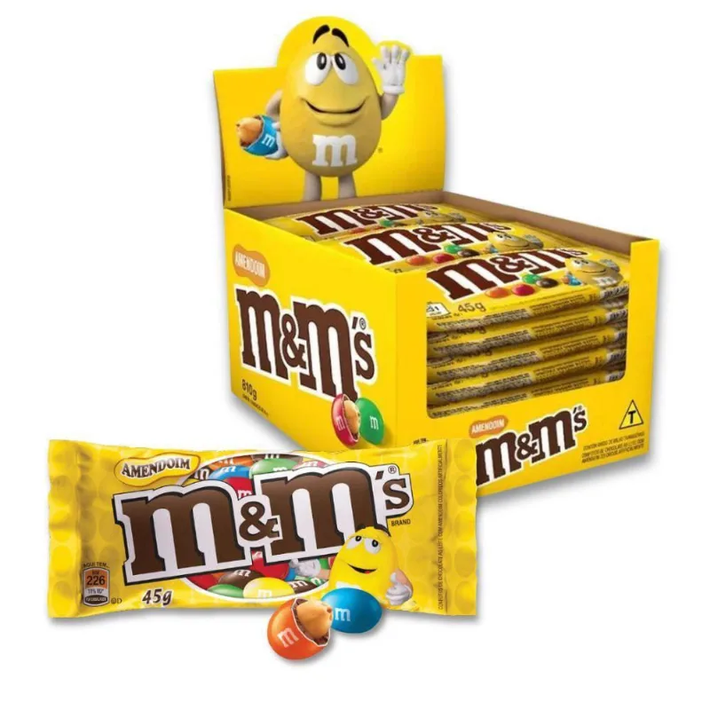 M&Ms Amendoim E Chocolate Mars Kit 18 Unidades De 45G