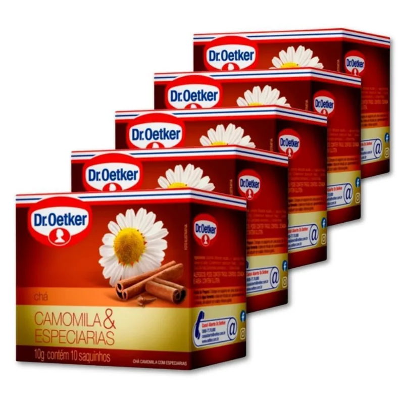 Chá Dr. Otker Camomila E Especiarias Kit 5 Caixas