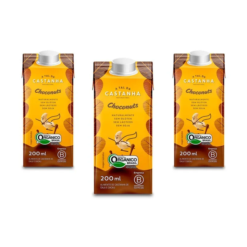 Achocolatado Vegano Choconuts A Tal Da Castanha Kit 3 Unid - Não Informado