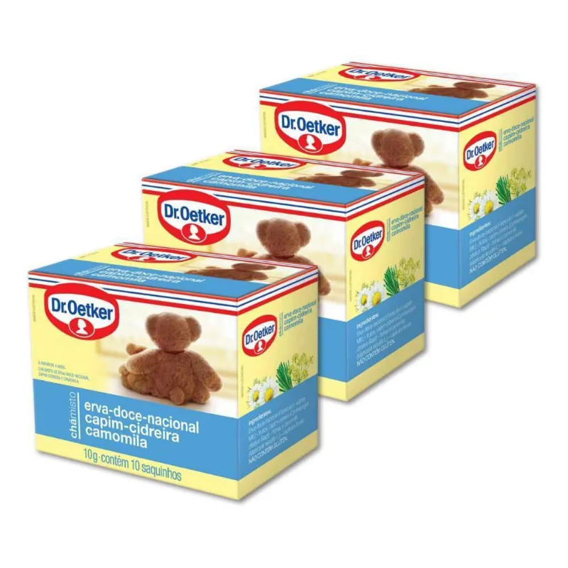 Chá Erva Doce Capim Cidreira E Camomila 3 Caixas