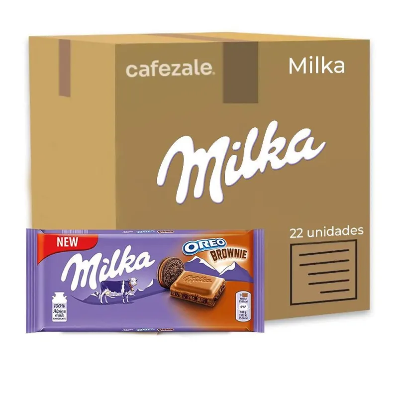 Chocolate Milka Oreo Brownie Barra Kit Com 22 Unid De 100G - Milka - Alimentos E Bebidas