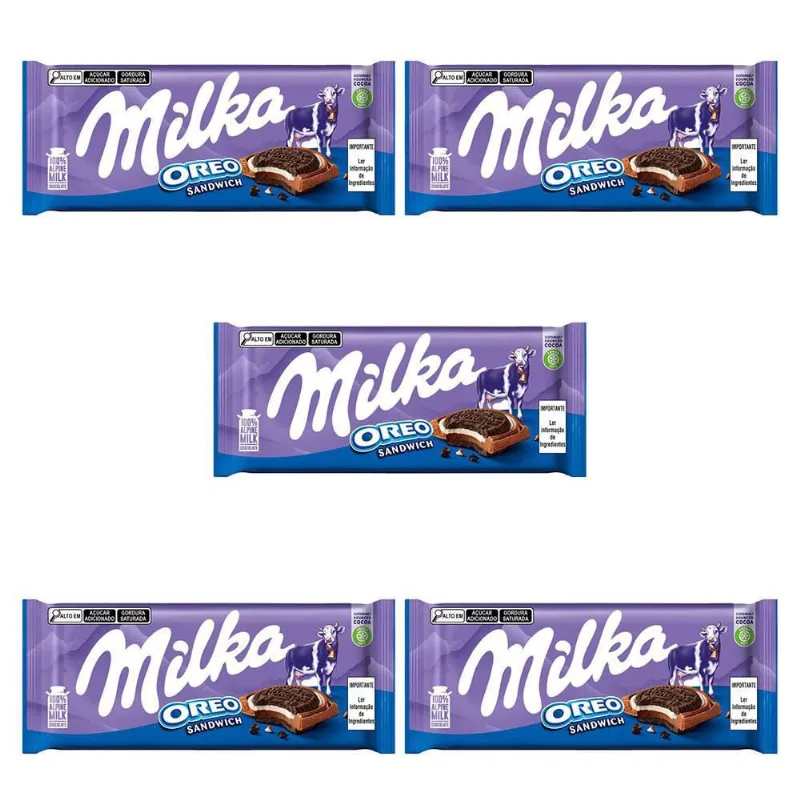 Chocolate Milka Oreo Sandwich Kit 5 Unidades De 87G
