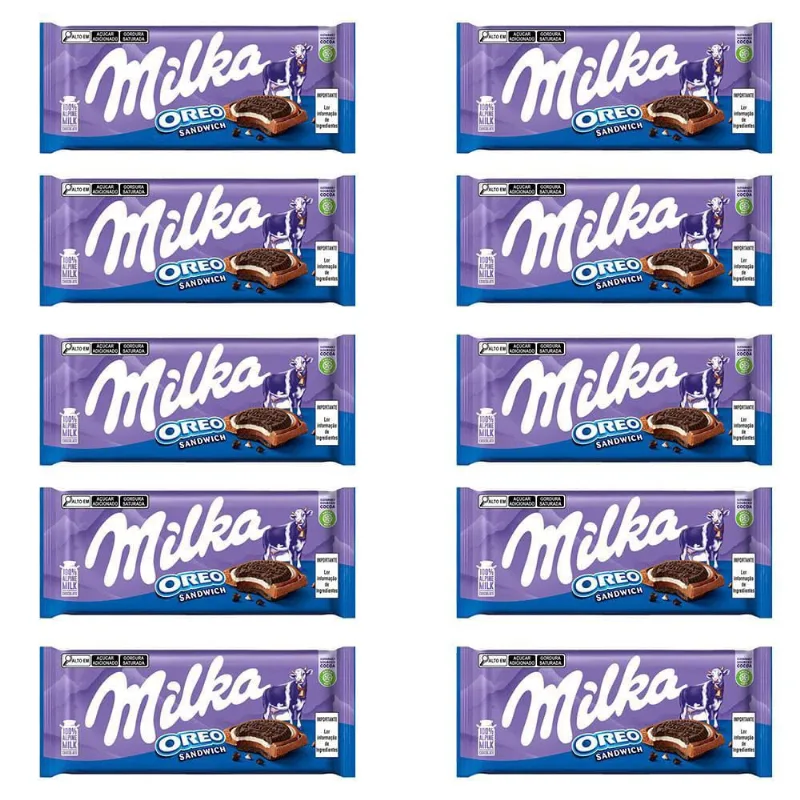 Chocolate Milka Oreo Sandwich Kit 10 Unidades De 87G