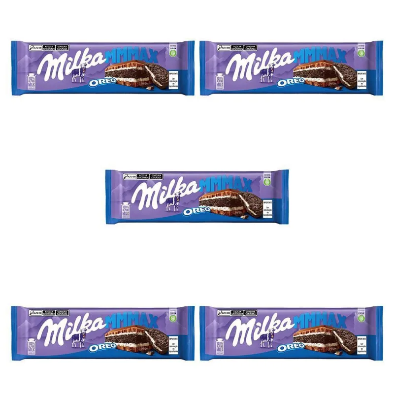 Chocolate Milka Oreo Grande Kit 5 Barras De 300G