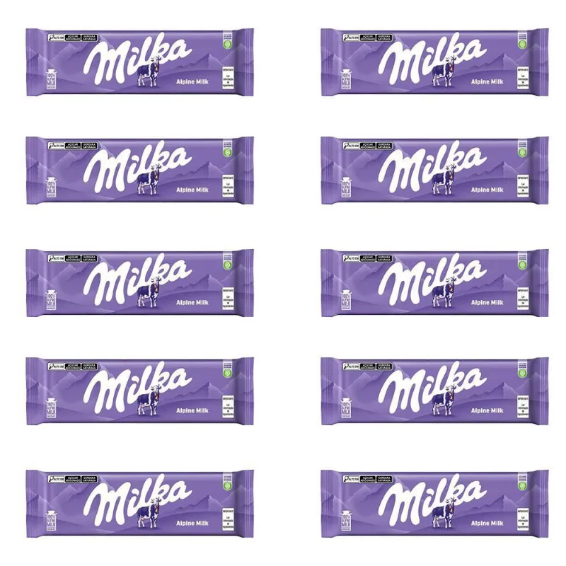 Chocolate Milka Alpine Milk Grande Kit 10 Barras De 270G