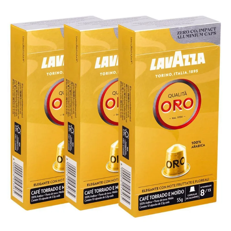30 Cápsulas De Café Italiano Lavazza Qualità Oro