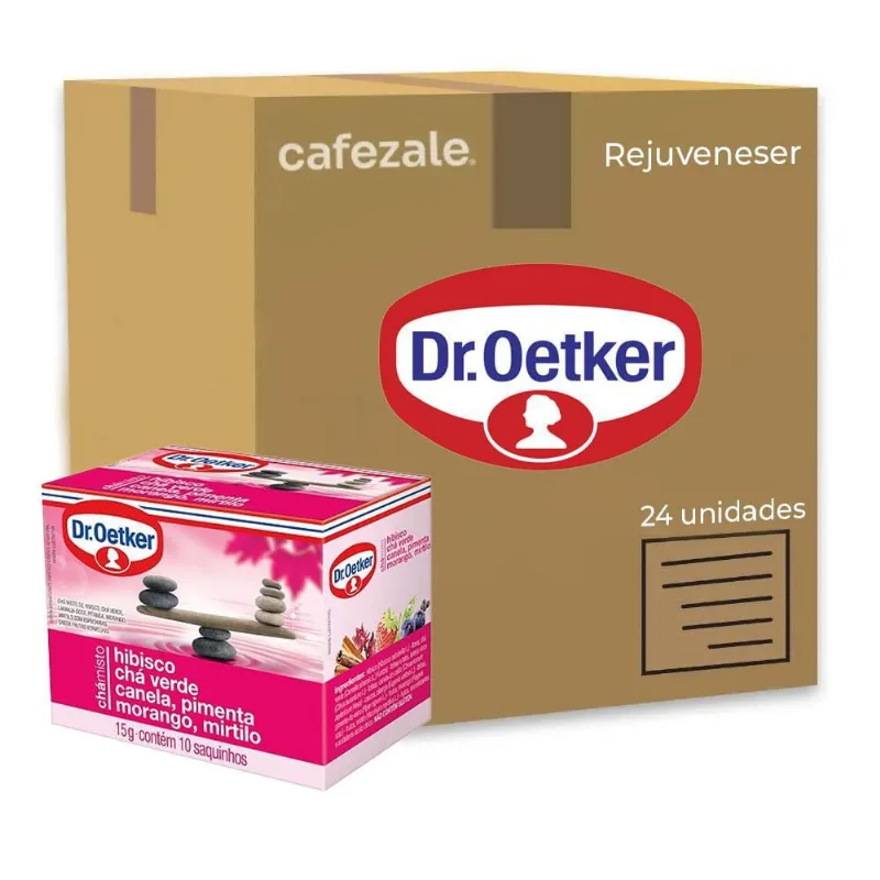 Chá Dr. Oetker Rejuveneser Kit 24 Caixas 10 Saquinhos