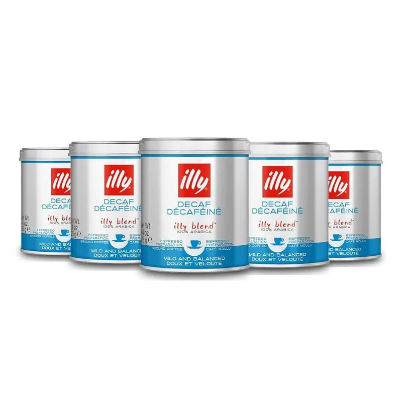 Café Illy Descafeinado Espresso Kit 5 Latas 125G