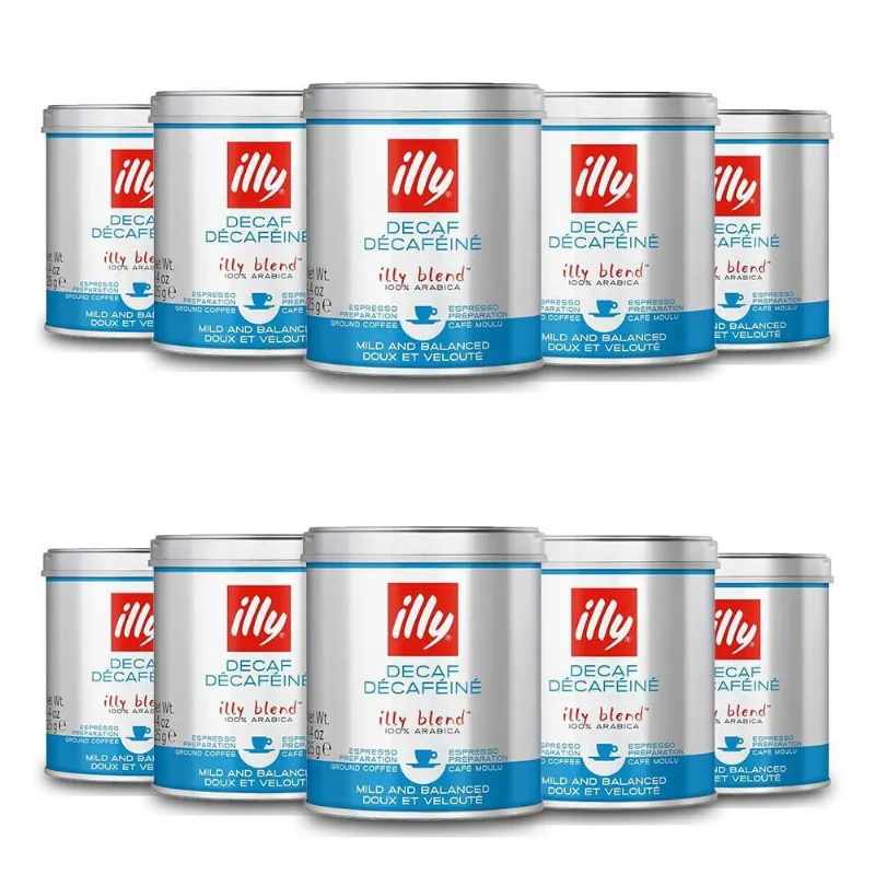 Café Illy Descafeinado Espresso Kit 10 Latas 125G