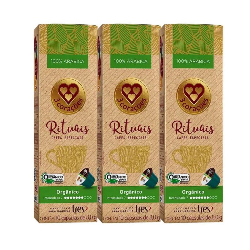 30 Cápsulas Café Três Corações Rituais Orgânico