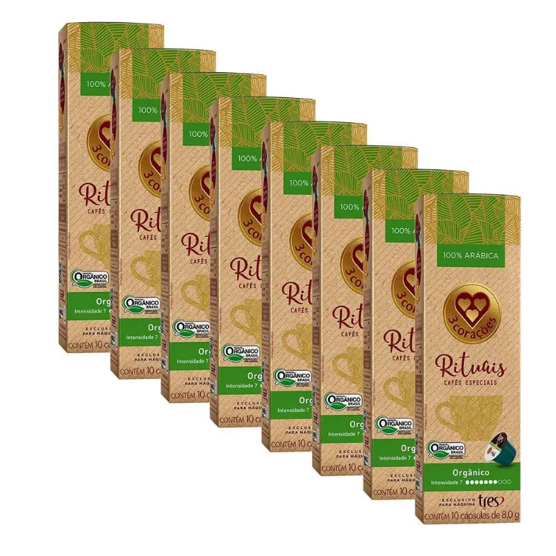80 Cápsulas Café Três Corações Rituais Orgânico