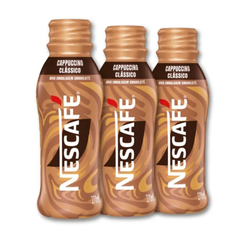 Cappuccino Nescafé Gelado Pronto Para Beber Kit 3 Un 270Ml