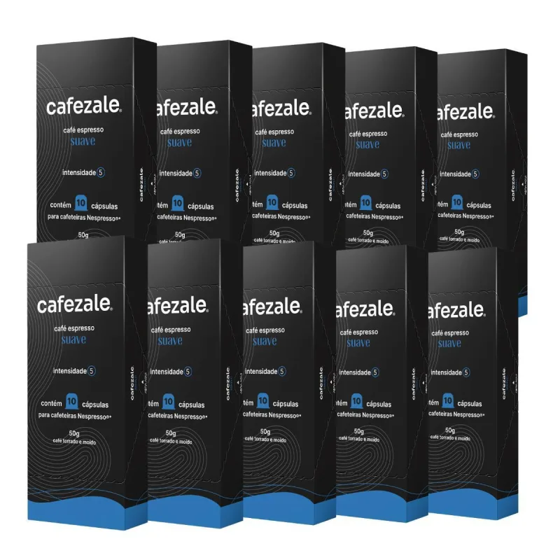 100 Cápsulas Compatíveis Nespresso Café Suave - Não Informado - Mercearia