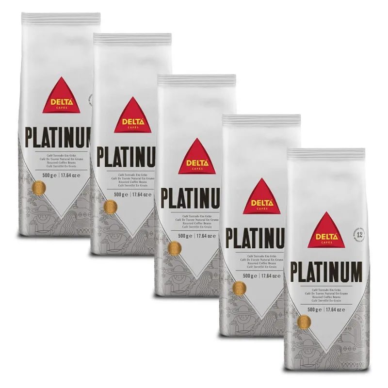 Café Em Grãos Delta Cafés Platinum Int 12 Kit 5 Unid De 500g - Não Informado
